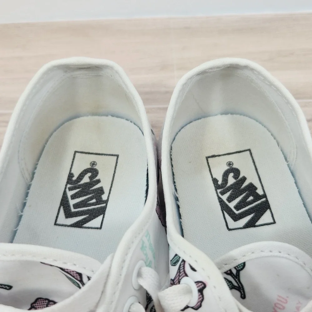Vans Authentic Thank You‎ White & Floral Men 7.5 Women 9 - Picture 10 of 16